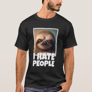 T-shirt Paresseux matinal réaliste 3D Muffel Café Je détes