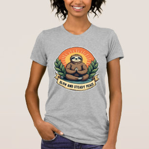 T-shirt Paresseux méditant Design humoristique vintage dét