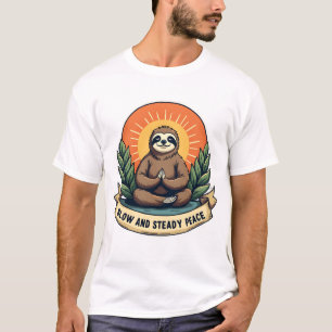 T-shirt Paresseux méditant Design humoristique vintage dét