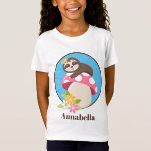 T-Shirt Paresseux mignon ajouter nom filles