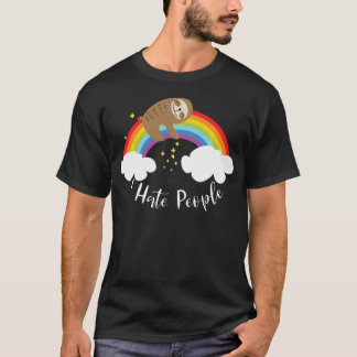 T-shirt Paresseux Mignon - Je Déteste les Gens