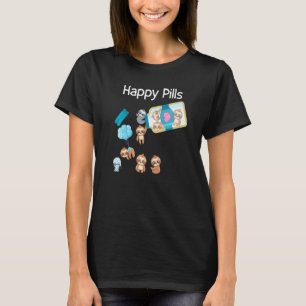 T-shirt Paresseux Mignon Pilules Bonheur
