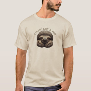T-shirt Paresseux Mignon qui Se Détend Comme un Pro