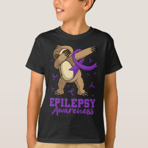 T-shirt Paresseux sensibilisation à l'épilepsie Dabbing Ép