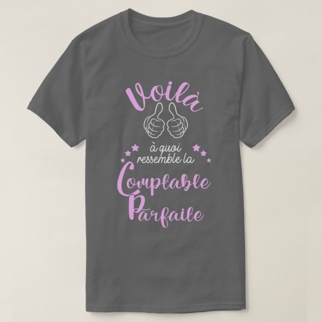 T-shirt Parfait comptable Collègue cadeau (Design devant)