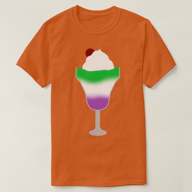 T-shirt Parfait du drapeau de la fierté de la genderqueer (Design devant)