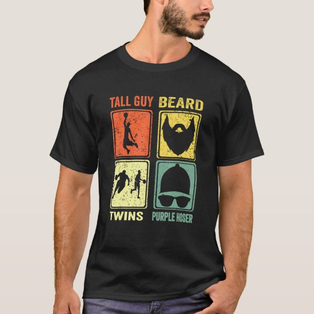 T-shirt Parfait Pour Les Enfants Mec Grand Guy Beard Twins (Devant)