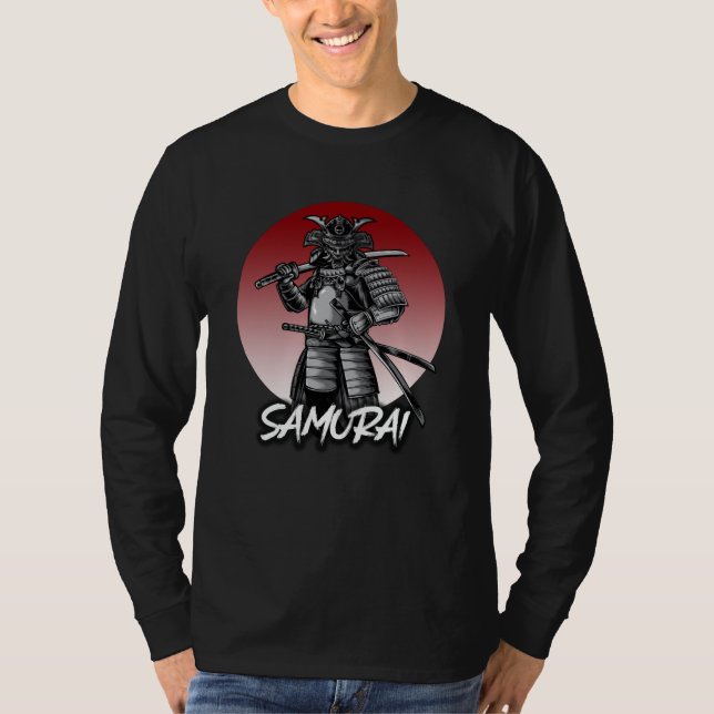 T-shirt Parfait Samouraï Rétro Honoré - Noir et Blanc (Devant)