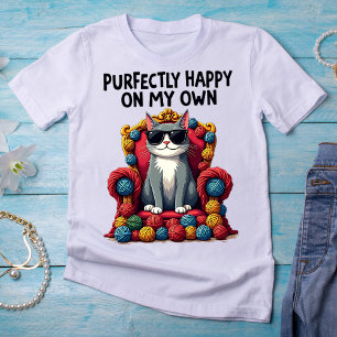 T-shirt Parfaitement heureux en moi-même - Chat confiant