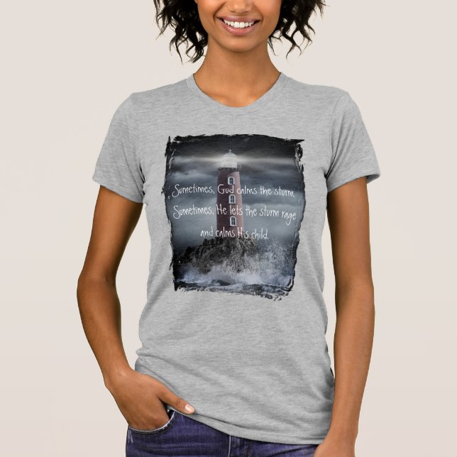 T-shirt Parfois, Dieu Calme La Tempête  (Devant)