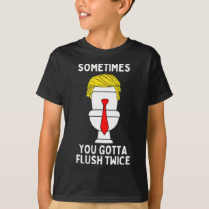 T-shirt Parfois, il faut tirer la chasse deux fois 