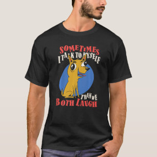 T-shirt Parfois je me parle alors nous rions tous les deux