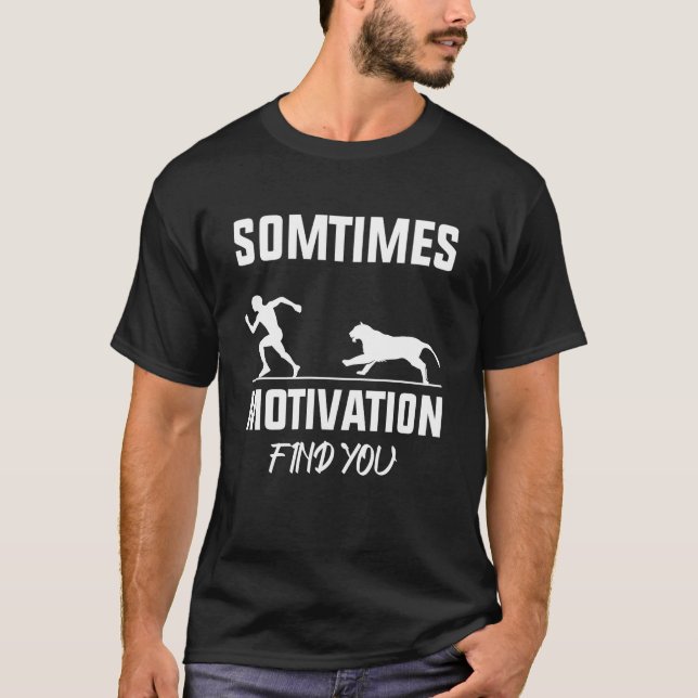 T-shirt parfois la motivation trouve lion men king (Devant)