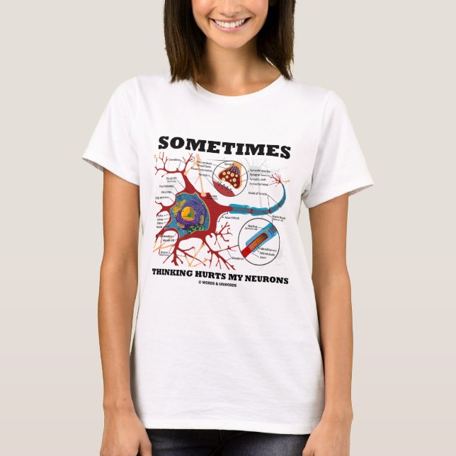 T-shirt Parfois la pensée blesse mes neurones (Devant)