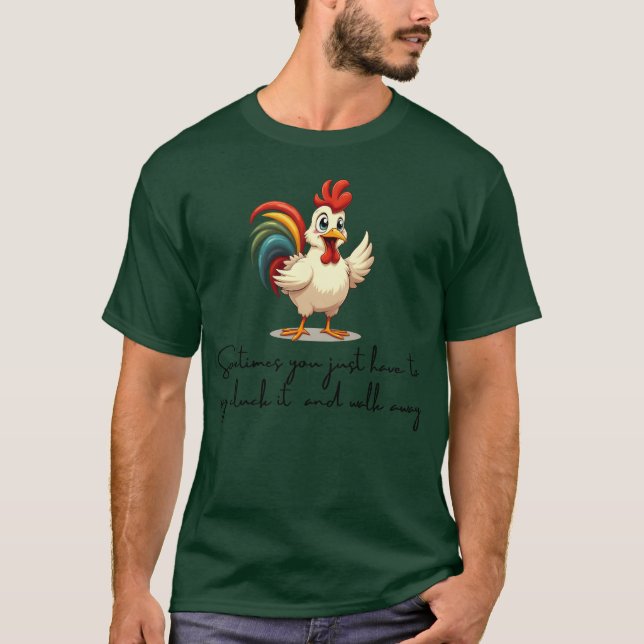 T-shirt Parfois, Vous Juste Dire Cluck It Retro Bold b (Devant)