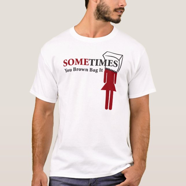 T-shirt Parfois vous sac de brun il (Devant)