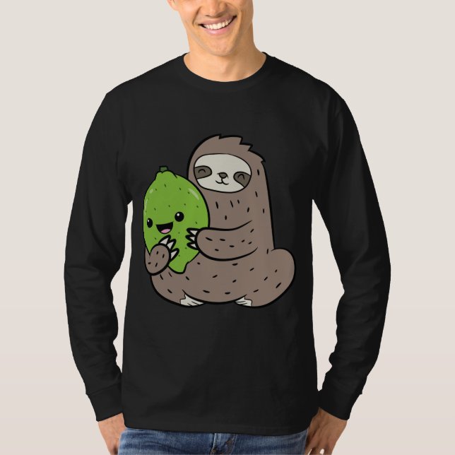 T-shirt Parfum Avec Fruit Lime Cute Lime Et Sloth (Devant)