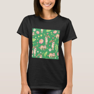 T-shirt Parfum Floral Sur Vert