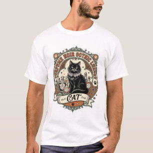 T-shirt Parfum Noir Gothique Luxe Chat Parfum Noir Gothiqu