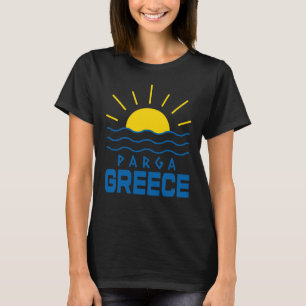 T-shirt Parga Grèce Soleil et Vagues de Mer Femmes