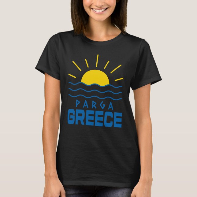 T-shirt Parga Grèce Soleil et Vagues de Mer Femmes (Devant)
