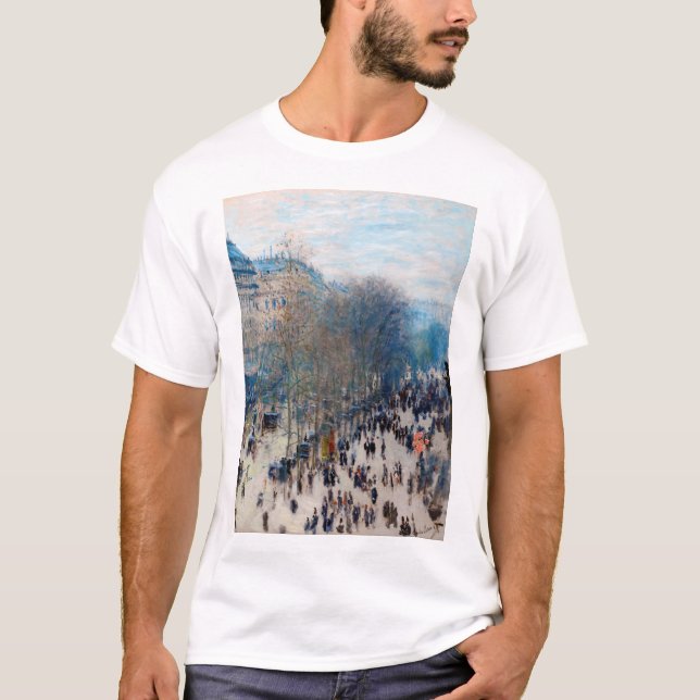 T-shirt Paris Boulevard, Claude Monet (Devant)