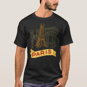 T-shirt Paris City France cadeau souvenir pour hommes femm