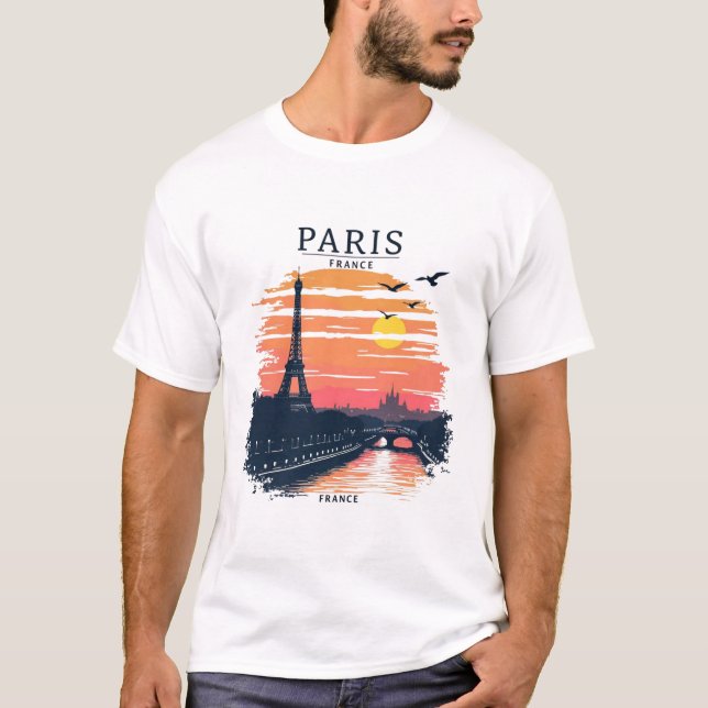 T-SHIRT PARIS FRANCE  (Devant)