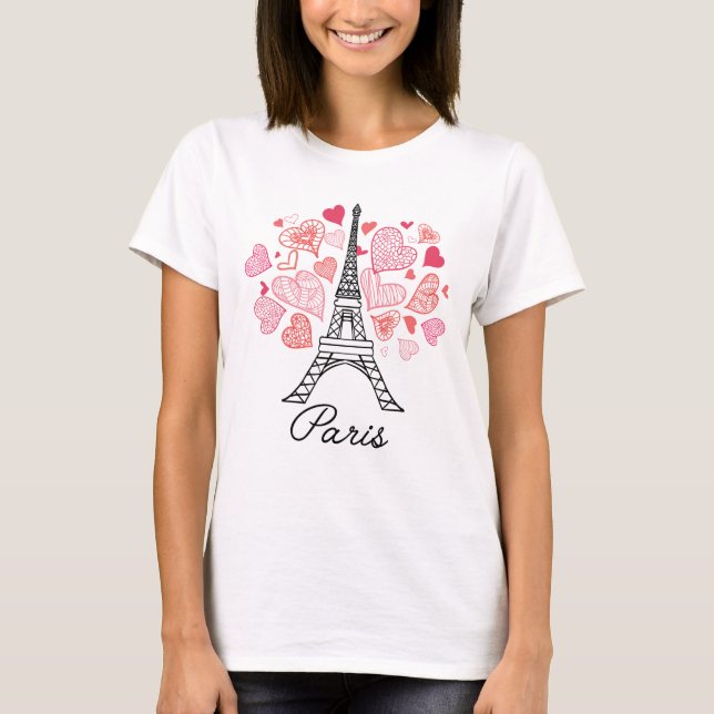 T-shirt Paris, France Love (Devant)