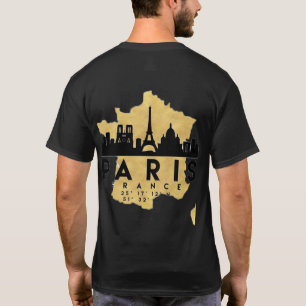 T-shirt Paris France Skyline Art