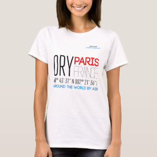 T-shirt Paris, France Text Art