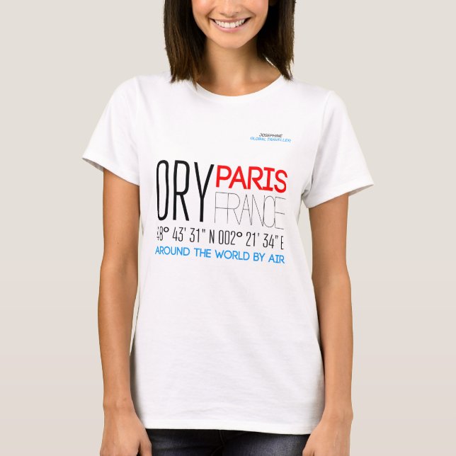 T-shirt Paris, France Text Art (Devant)