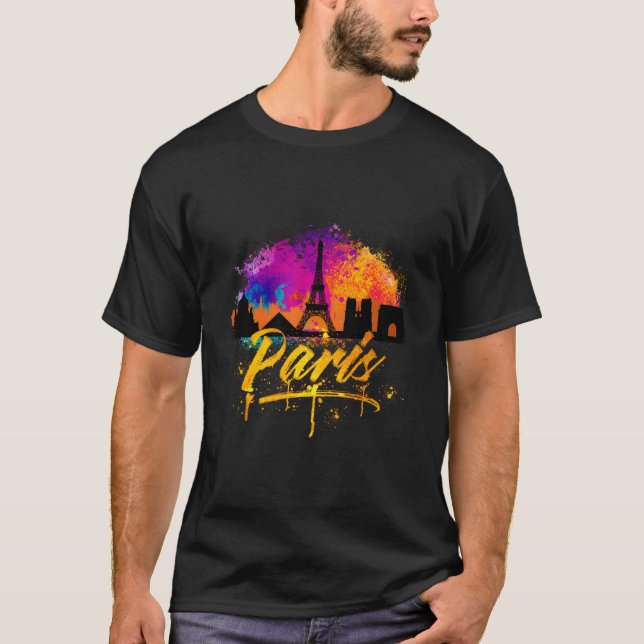 T-shirt Paris France Toit (Devant)