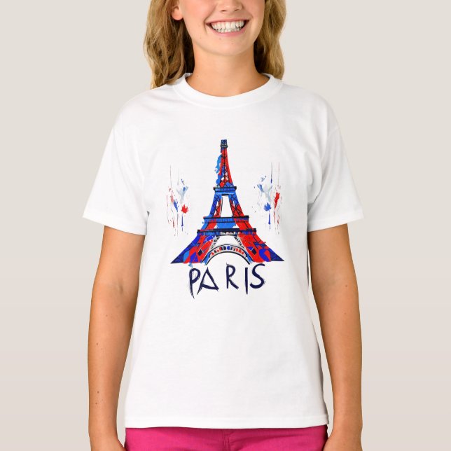 T-shirt Paris France Tour Eiffel Cadeau (Devant)