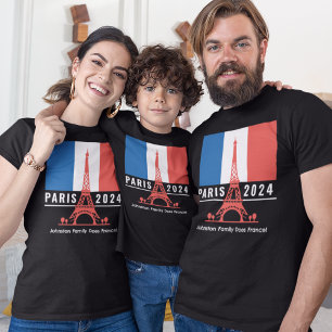 T-shirt Paris France Vacances en famille