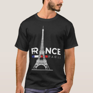 T-shirt Paris France Ville d'Amour Tour Eiffel Europe