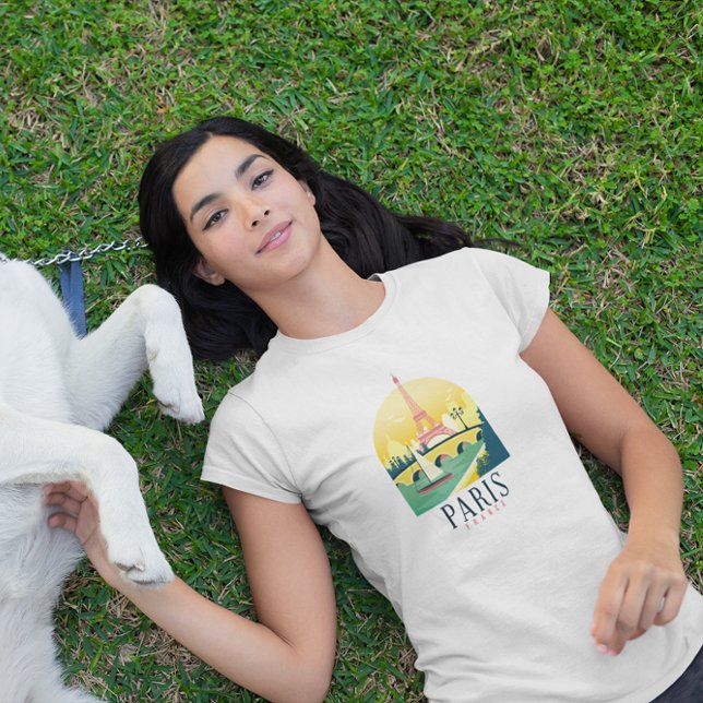 T-shirt Paris France Vintage voyage romantique (Paris France Vintage Travel Romantic T-Shirt)