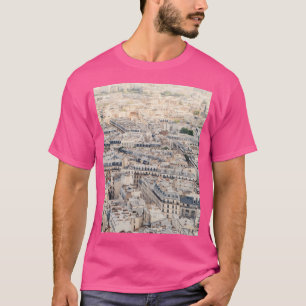T-shirt Paris France Vue Ville Aérienne Depuis Sacré Coeur