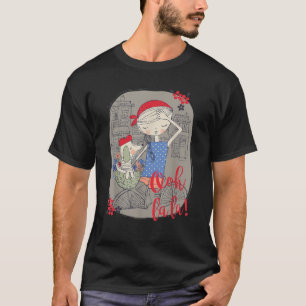 T-shirt Paris Girl mignonne Chien Retro Souvenir Français