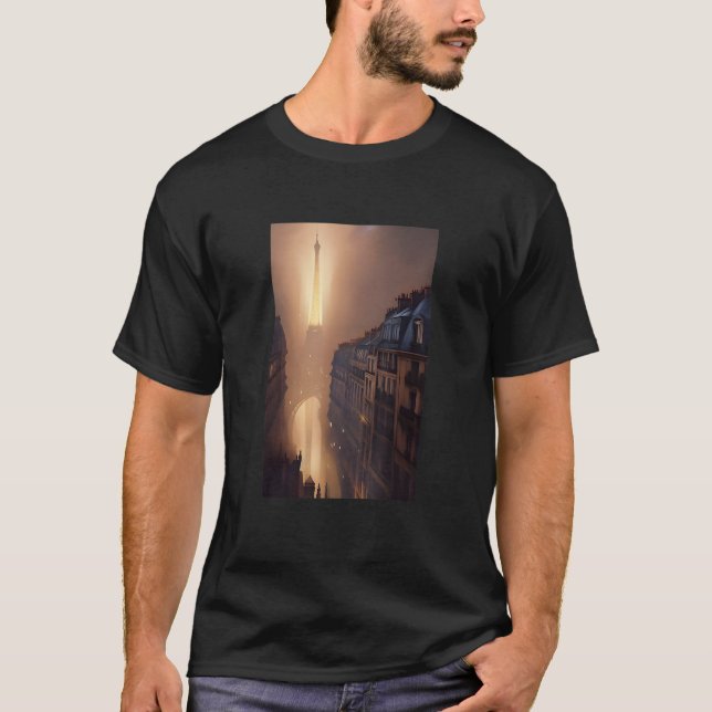 T-shirt Paris Gothique Ville Dark Academia Goth Imaginaire (Devant)