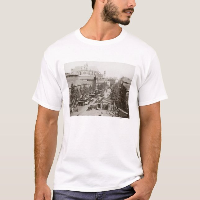 T-shirt Paris : Les Halles, C1900 (Devant)