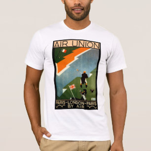 T-shirt Paris - Londres - Paris par avion