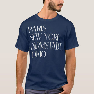 T-shirt Paris New York Darmstadt Tokio
