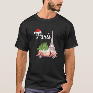 T-shirt Paris Noël Et La Tour Eiffel Romantique Fren