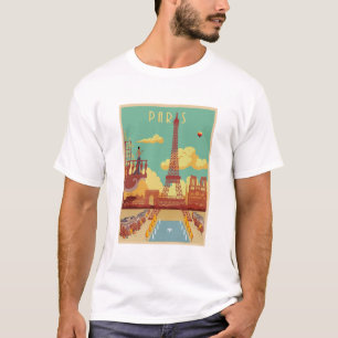 T-shirt Paris poster vintage