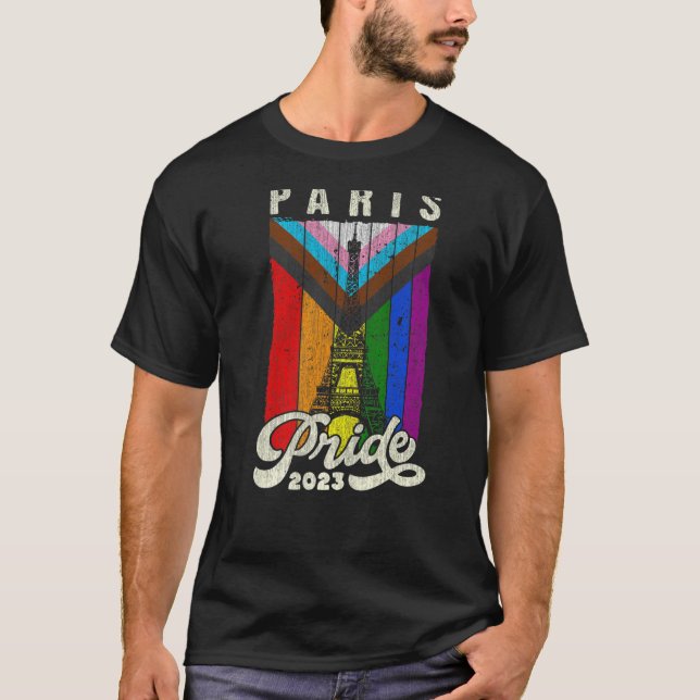 T-shirt Paris Pride 2023 Tour Eiffel - Pavillon de proue (Devant)