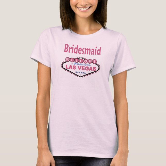 T-shirt Paris Rose Las Vegas Bridesmaid Top (Devant)