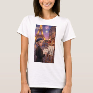 T-Shirt Paris Sketchbook Nuit de Feux d'Artifice