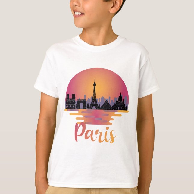 T-shirt Paris Skyline (Devant)