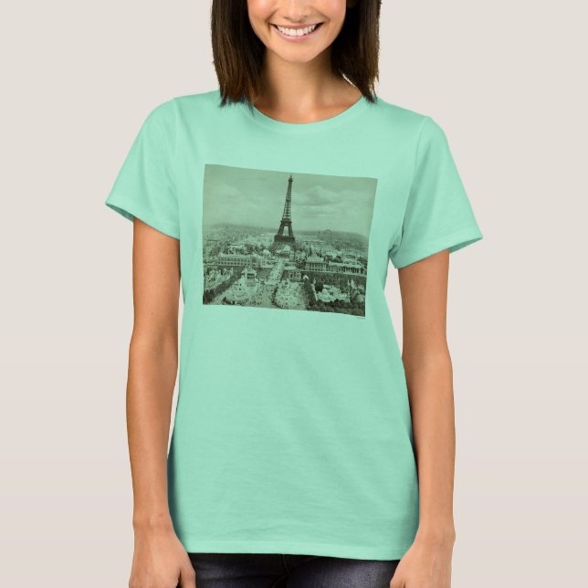 T-shirt Paris : Tour Eiffel, 1900 (Devant)